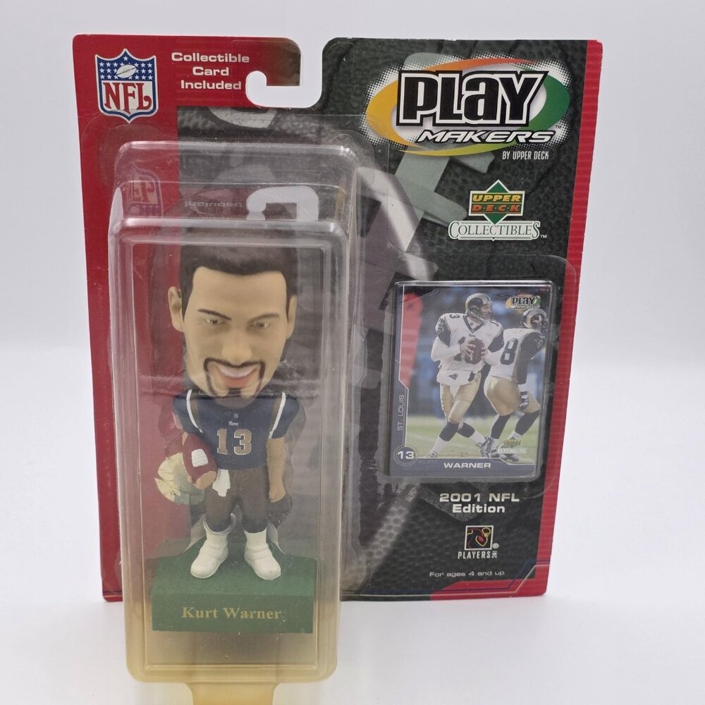 Vintage St. Louis Rams Bobblehead Kurt Warner 2001 Playmakers NFL Football